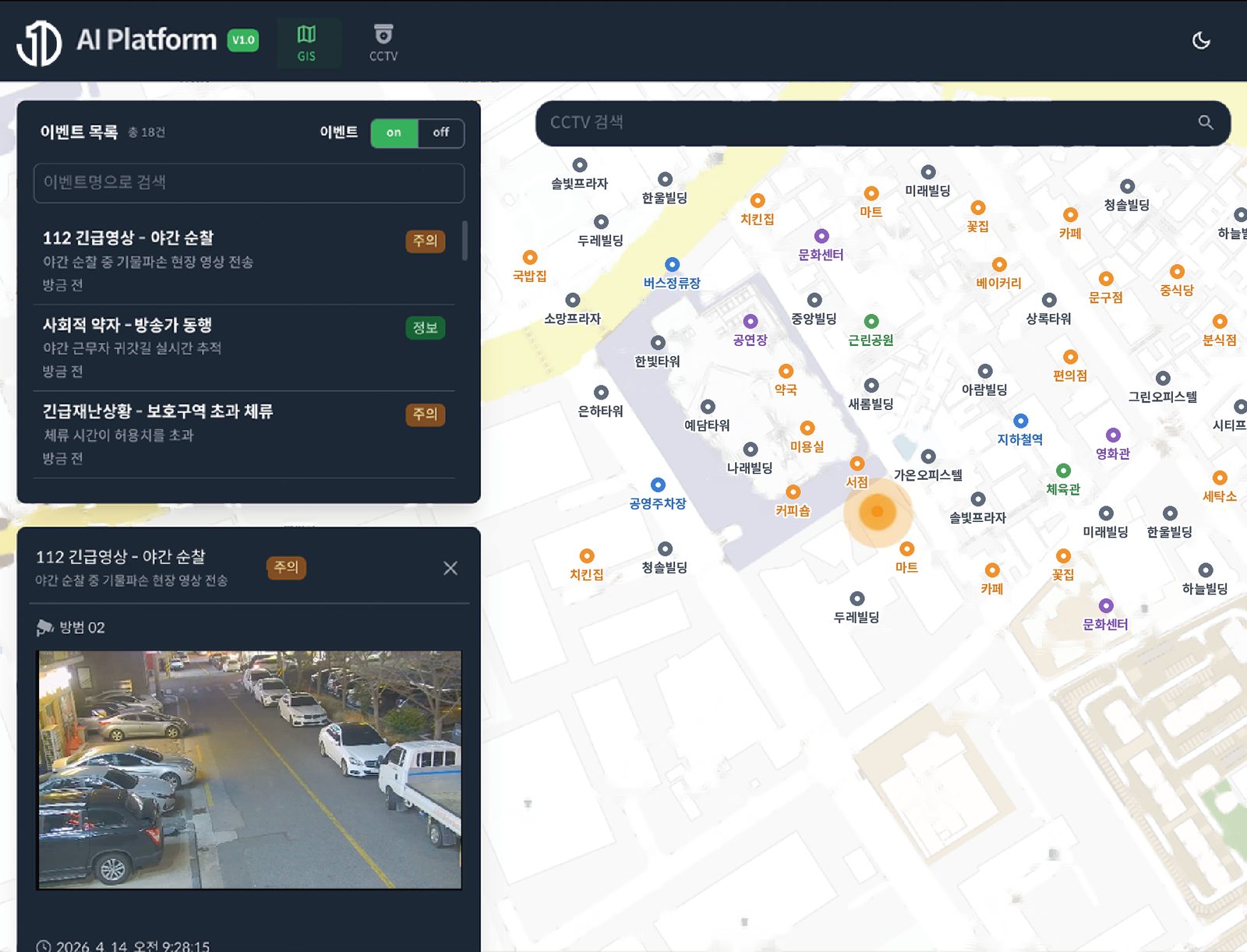 AI City One operations interface
