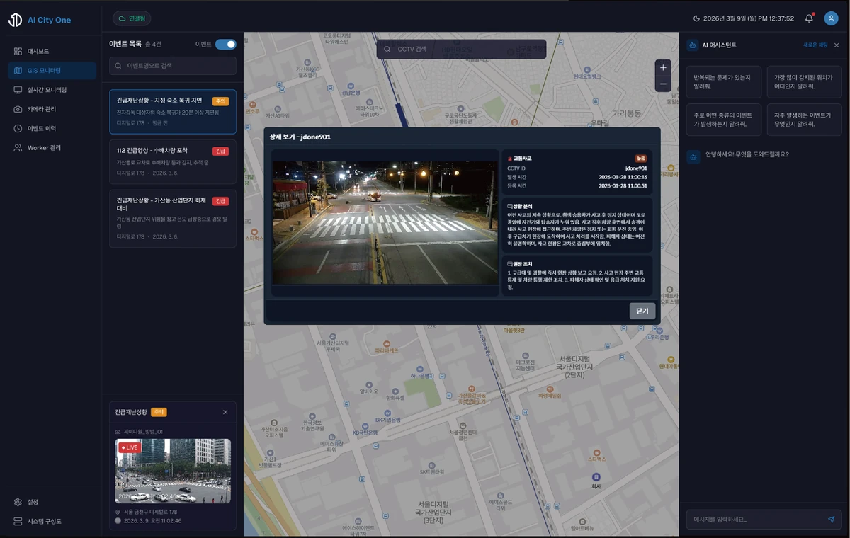 AI City One dashboard